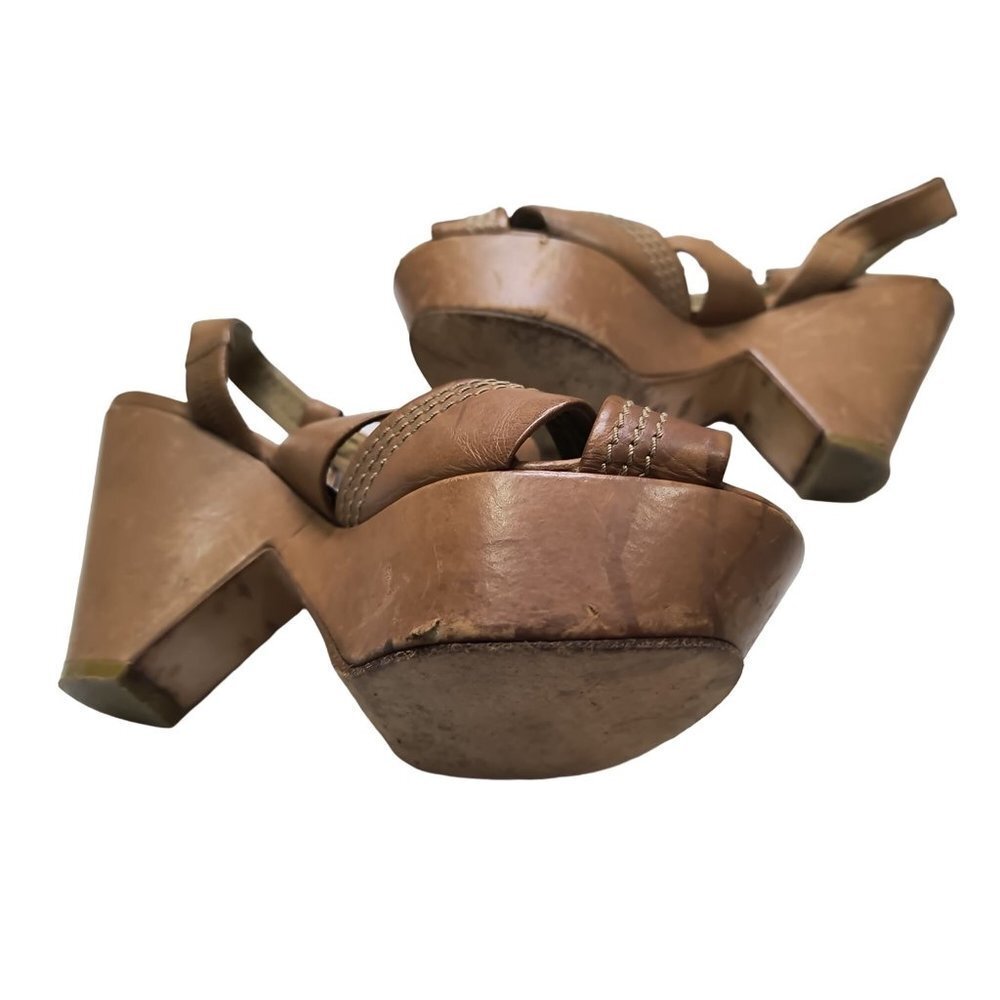 Vintage Chloe leather Wedge sandals Size 39.5 US Size US shoe size‎ 8.5. - Picture 10 of 13